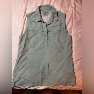 LLBean sleeveless fishing shirt